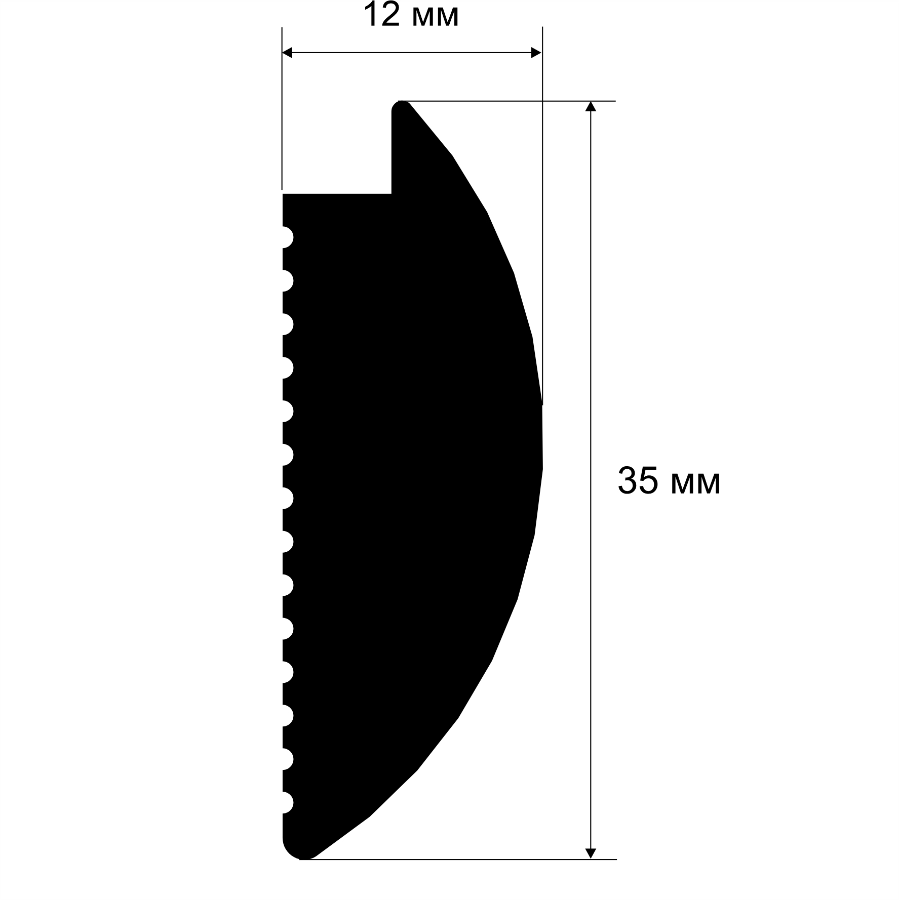 Молдинг финишный Cosca Ecopolimer MF006