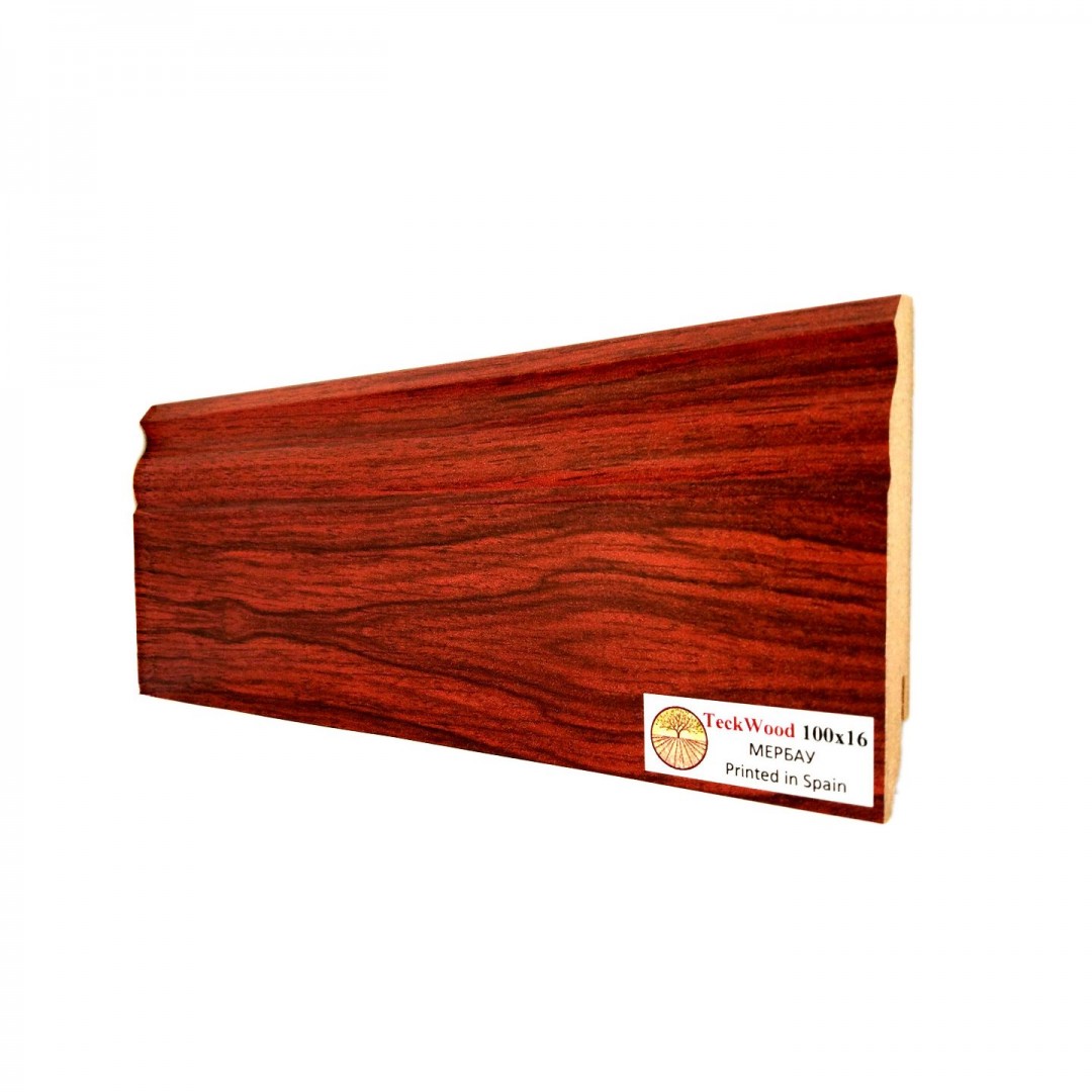 Плинтус МДФ Teckwood Цветной 100 мм Мербау